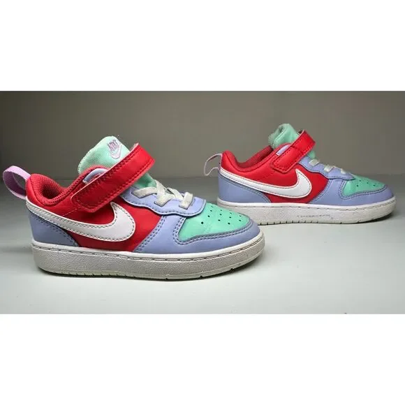 Nike Court Borough Low Recraft Shoes "Cobalt Bliss Track Red" Toddler 9c
